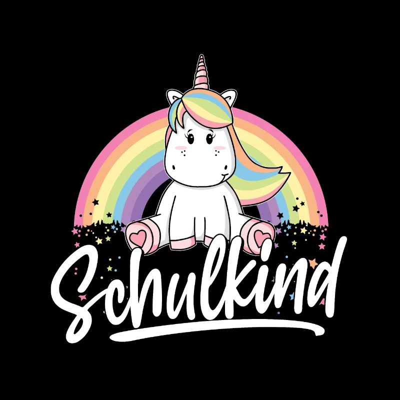 Schulkind Einhorn Erste Klasse Einschulung Schule