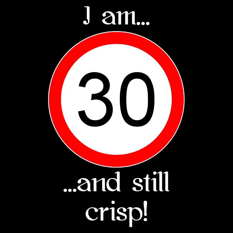 30 years and crisp script white