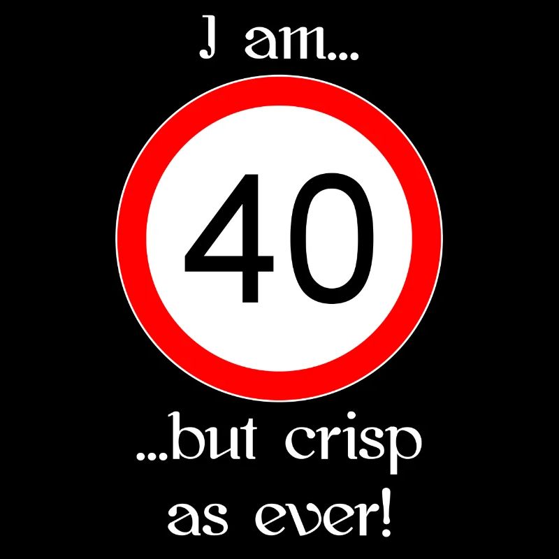 40 years but crisp script white