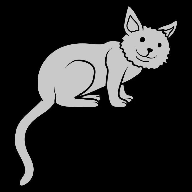 Chaton mignon assis mignon