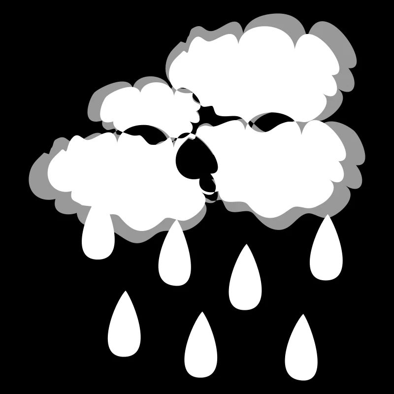 Rain cloud, vector illustration