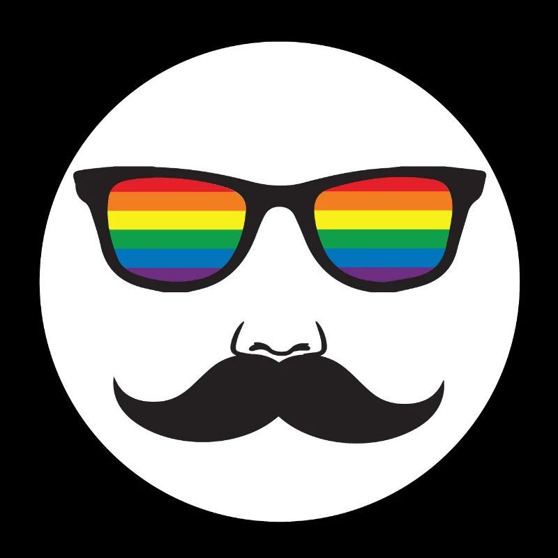 Schnurrbart LGBT Brille