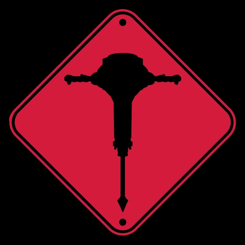 Caution Jackhammer Warning