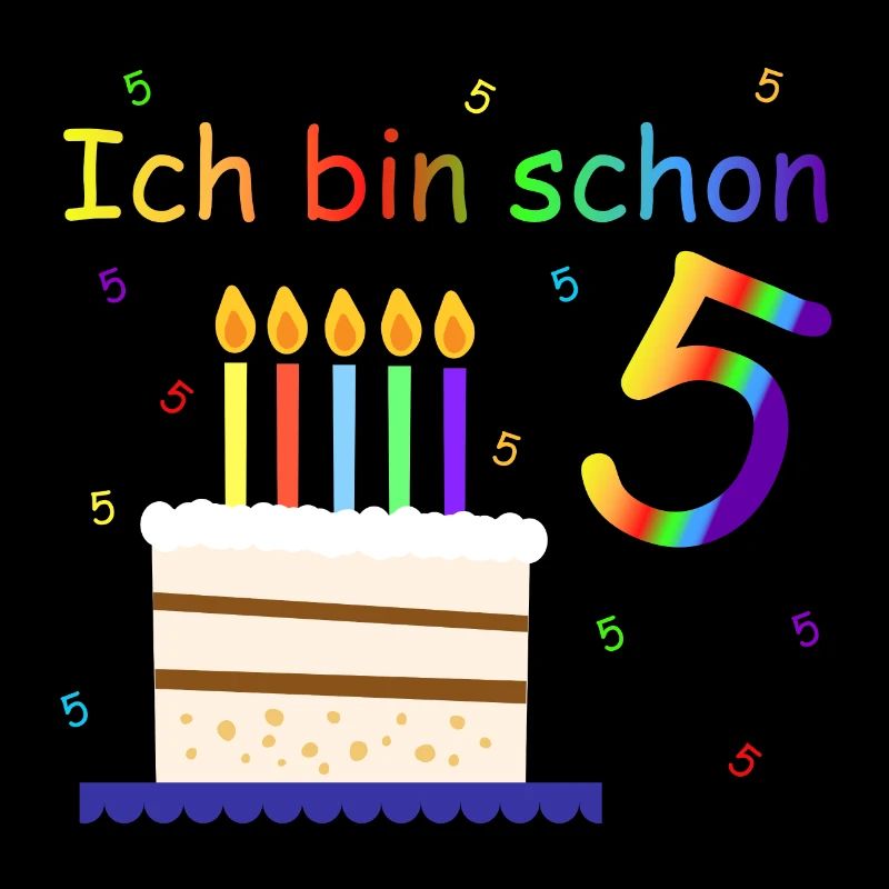 Ich bin 5 Jahre Geburtstag Geburtstagskind