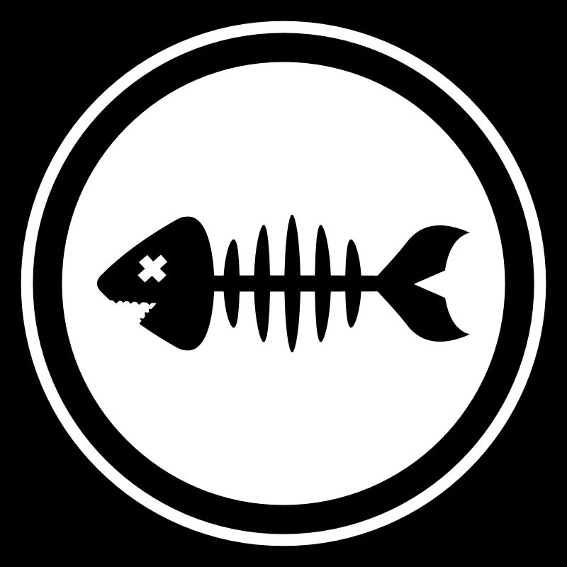 Fisch Symbol Knochen Gräte