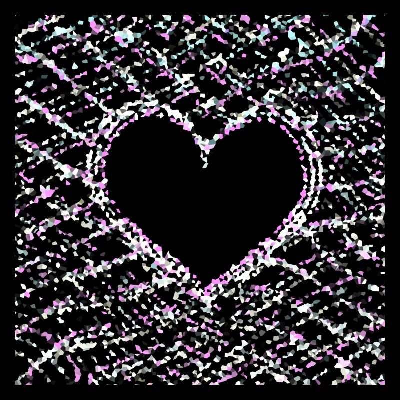 Points Pattern Cross Heart Love Shape