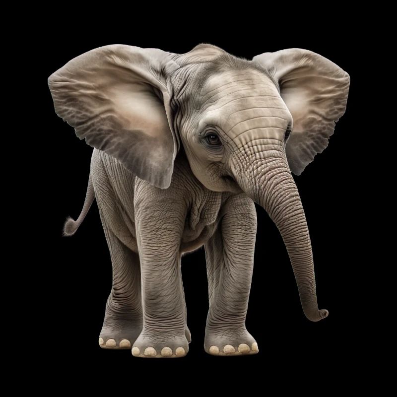 Méga mignon bébé éléphant