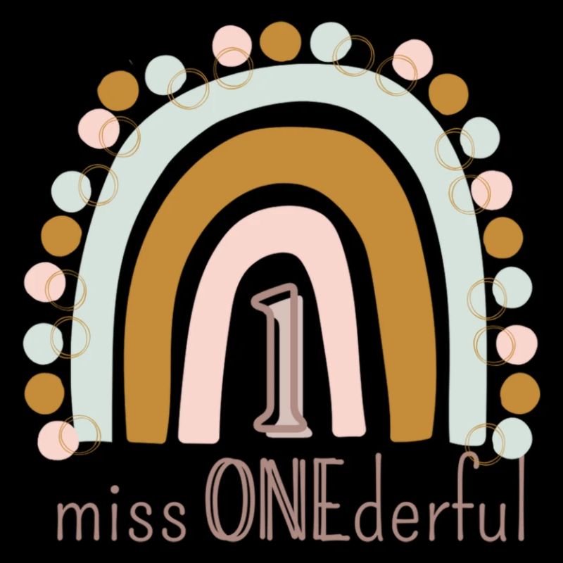 Miss ONEderful 1 Geburtstag Regenbogen