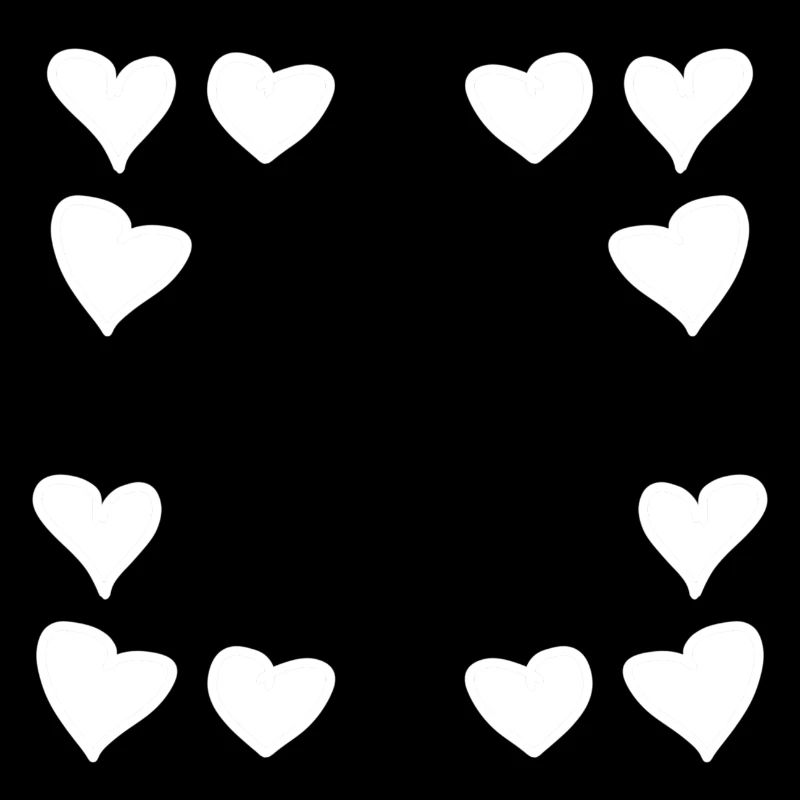 Hearts Pattern Frame Square Heart