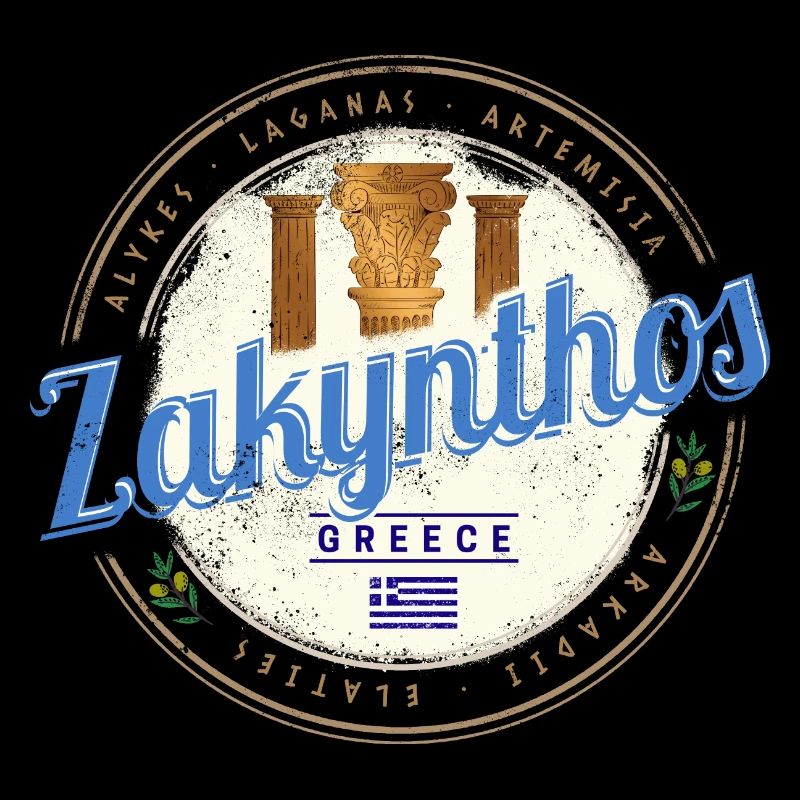 Île de Zakynthos en Grèce Souvenir Vintage