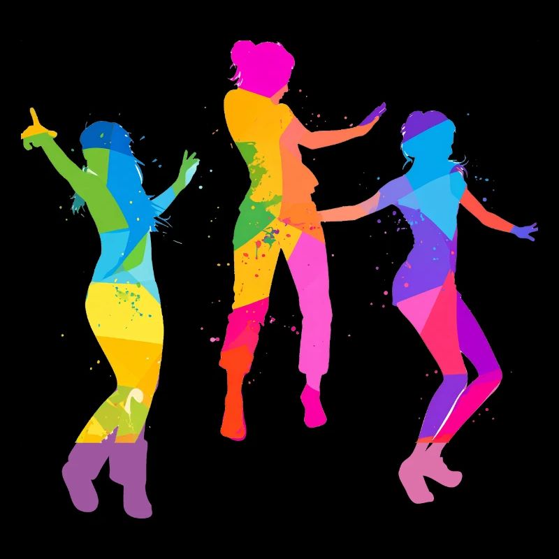 dancer,dance,illustration,colorful,graffiti