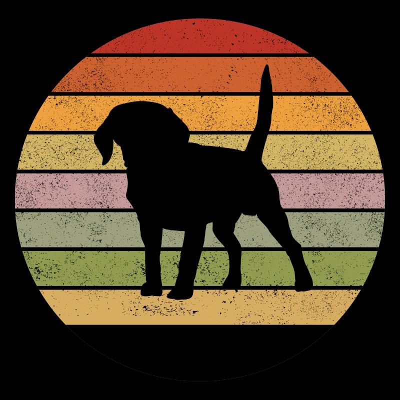 Dackel Retro Hund Hunde