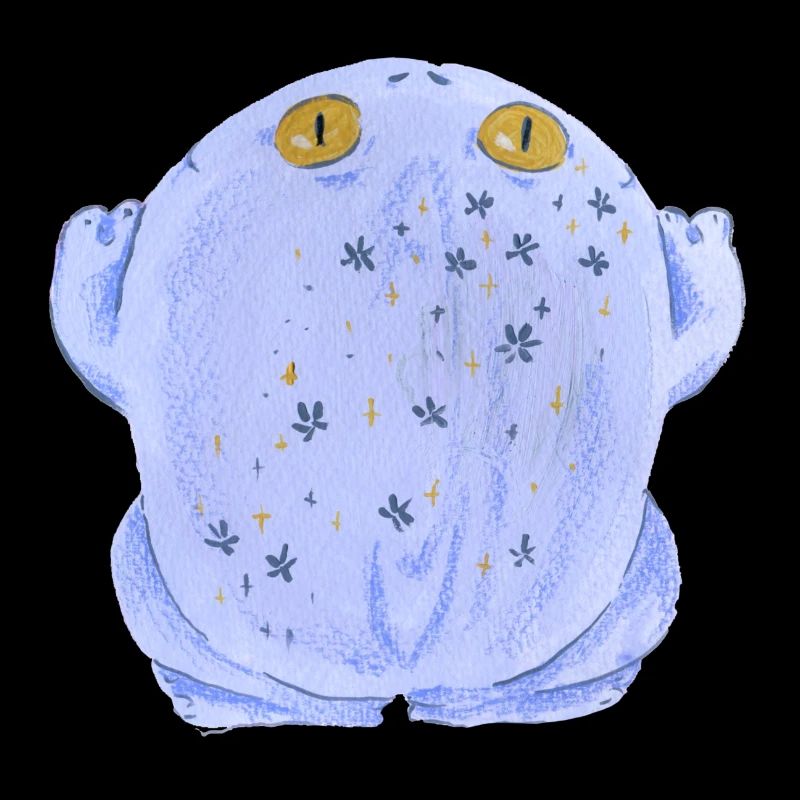 Frog toad in pastel