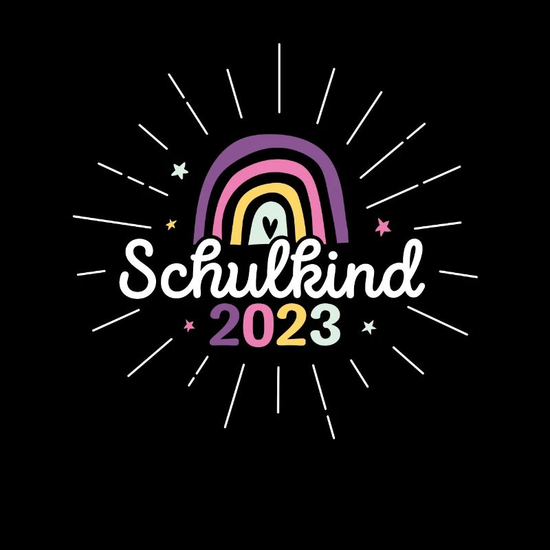 Schulkind 2023 / Ich bin 1. Klasse / Regenbogen
