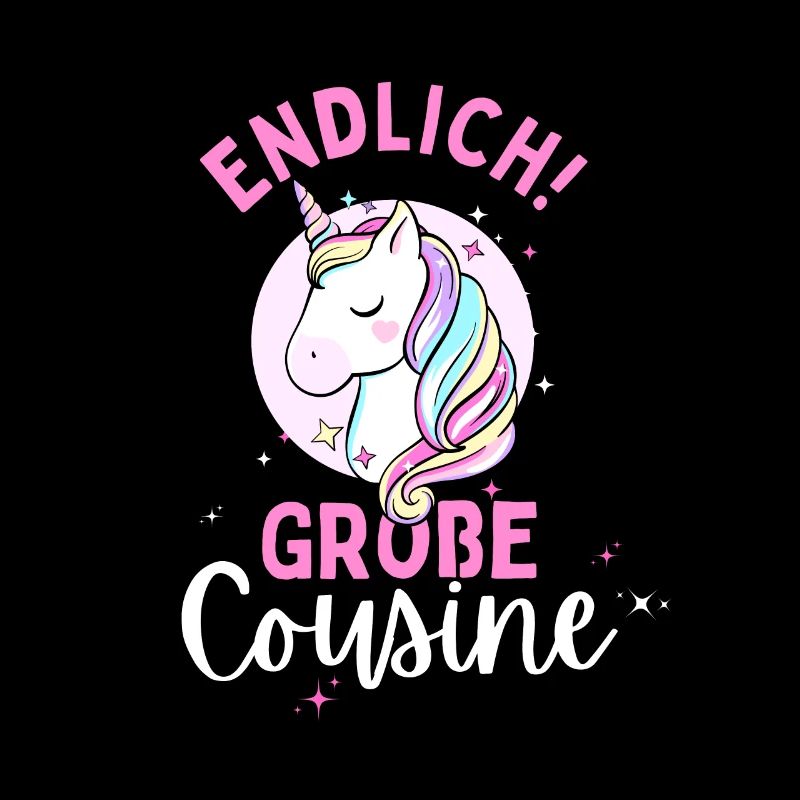 Ich werde große Cousine 2024 Einhorn Loading Süß