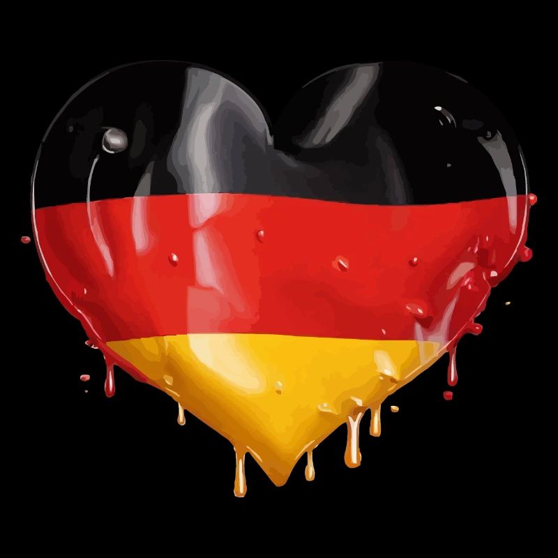 GERMANY HEART GERMANY FLAG GERMANY