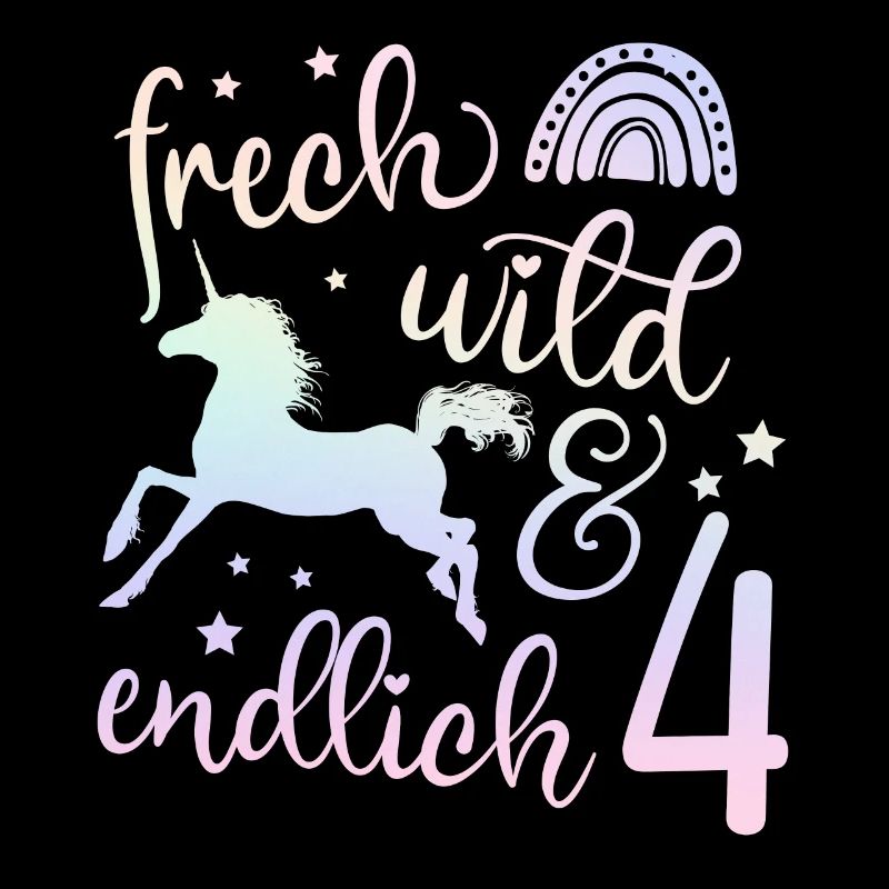 Geburtstag 4 Einhorn Vierter Geburtstag Mädchen 4