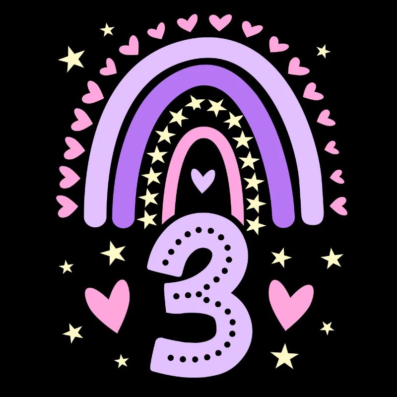 Geburtstag 3 Mädchen Regenbogen Fee Drei 3 Jahre