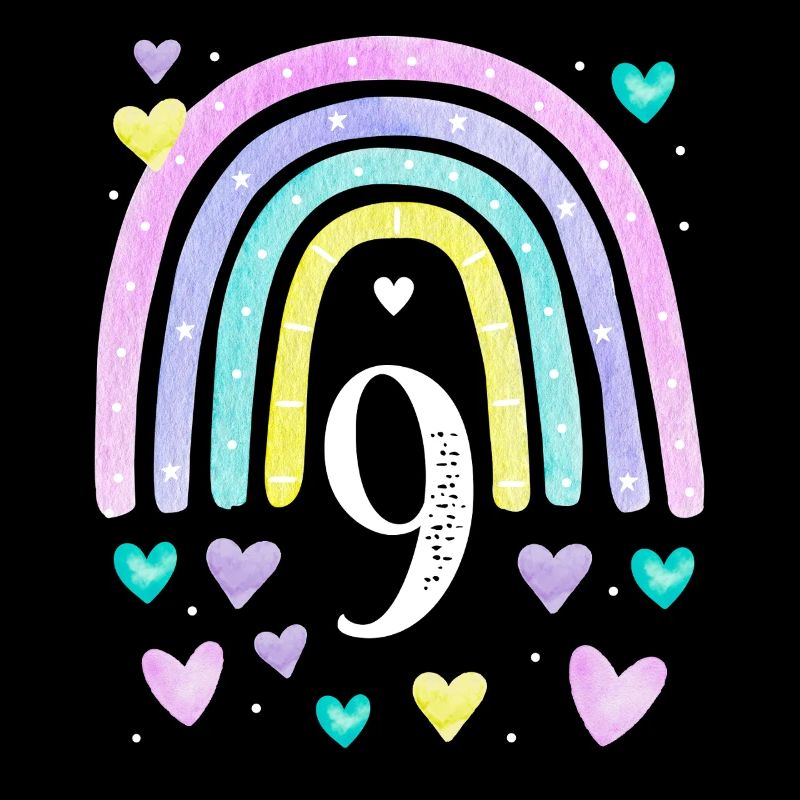 Geburtstag 9 Mädchen Regenbogen Fee Neun 9 Jahre