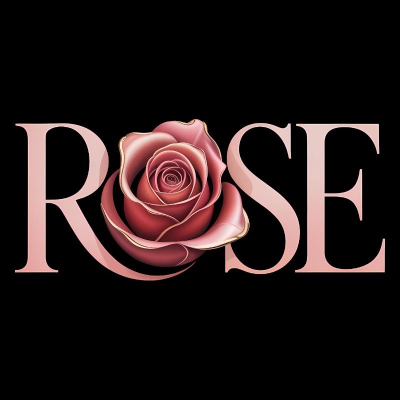 Rose - Cool Botanical Logo