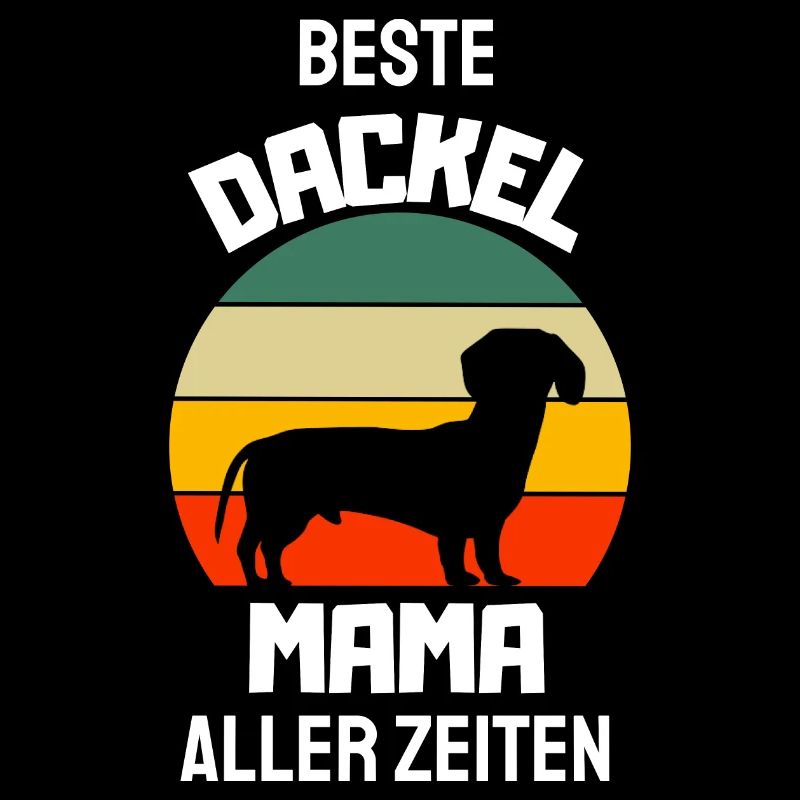Hunde Mama Retro Hundeliebhaber Muttertag Dackel