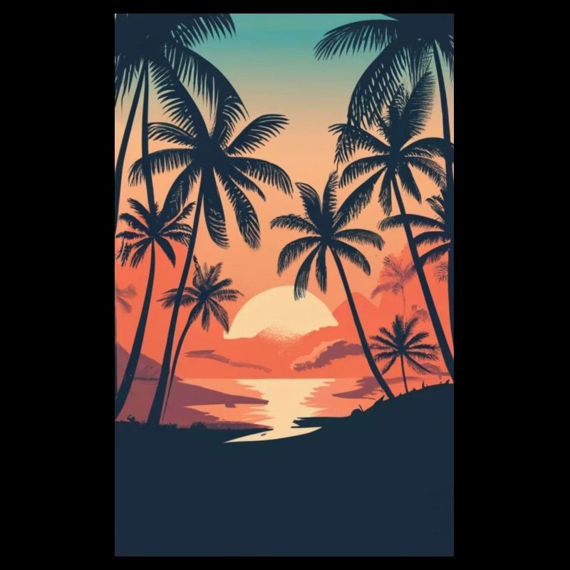 beach palm sea