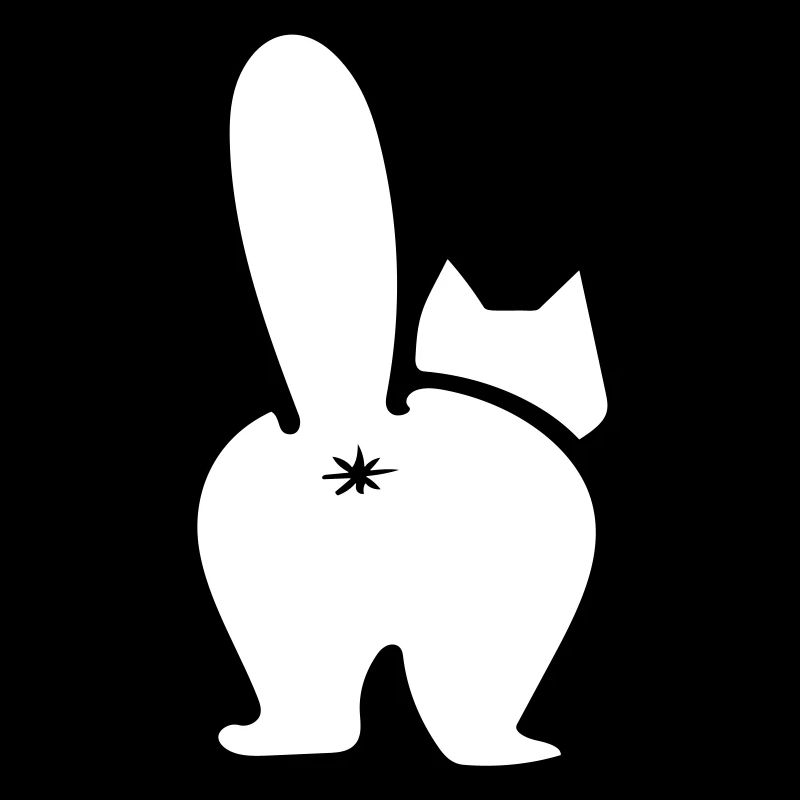 Chat par derrière. Sélection de couleurs libre