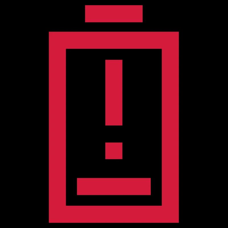 Warning Exclamation Point Battery Empty