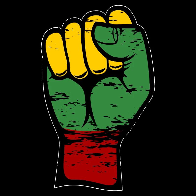 Poing du drapeau de la Lituanie utilisé