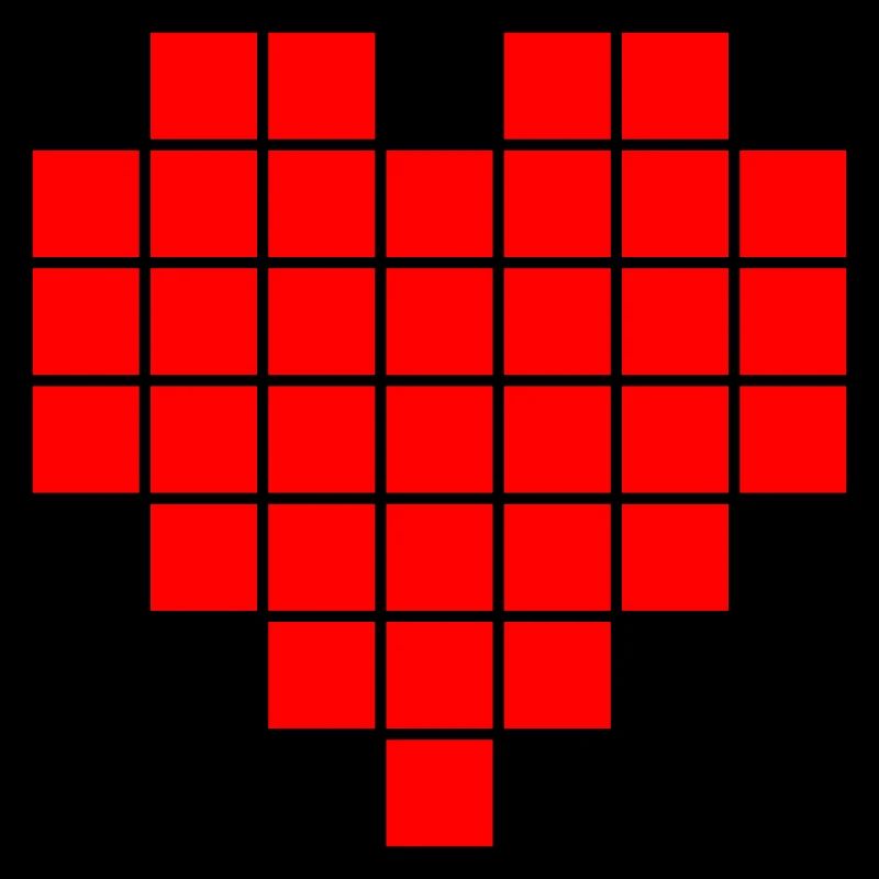 Pixel Herz Retro Vintage 80er Computer Game
