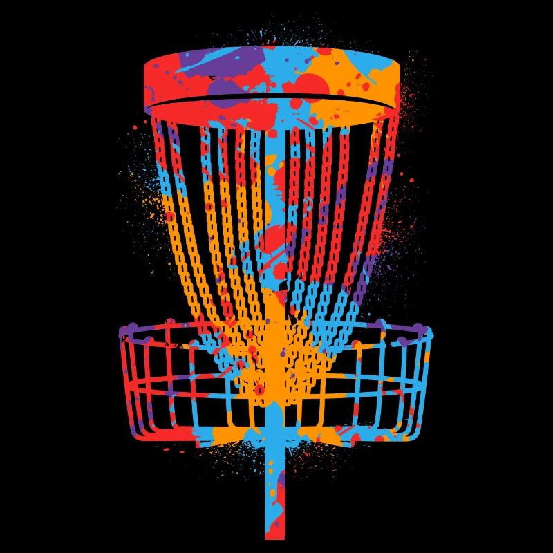 Bunter Discgolf Korb Disc Golf Sport Discgolfer