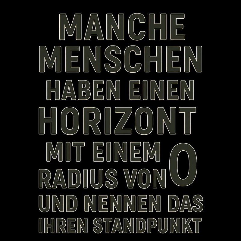 Nullradius-Horizont Standpunkt Spruch