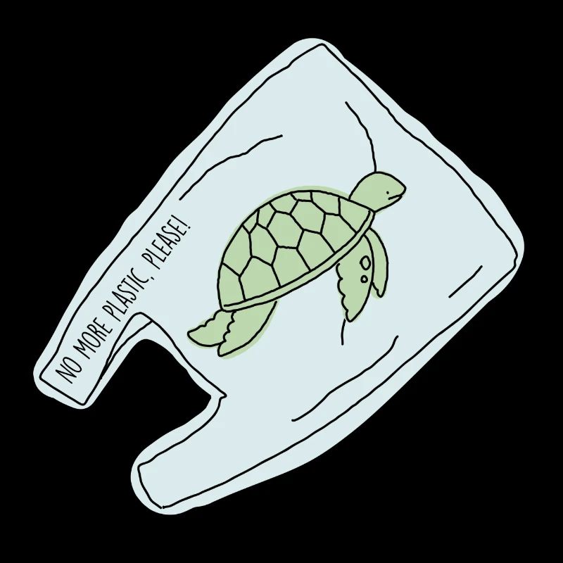 Turtle trapped in a plastic bag