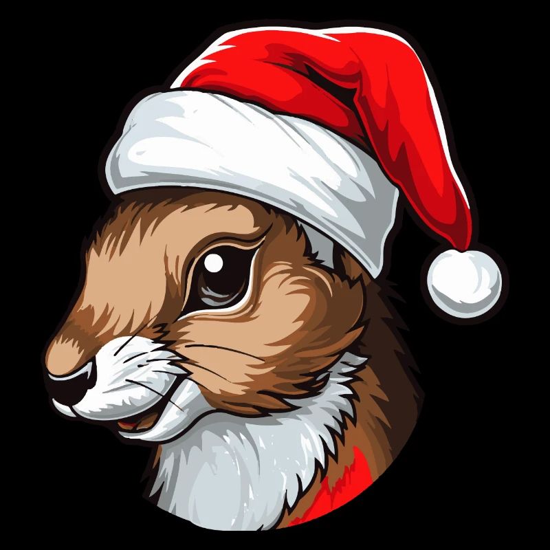 Tête d’animal de Noël écureuil