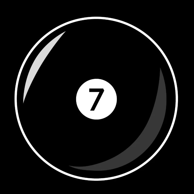 Billardkugel 7 schwarz Billard sieben