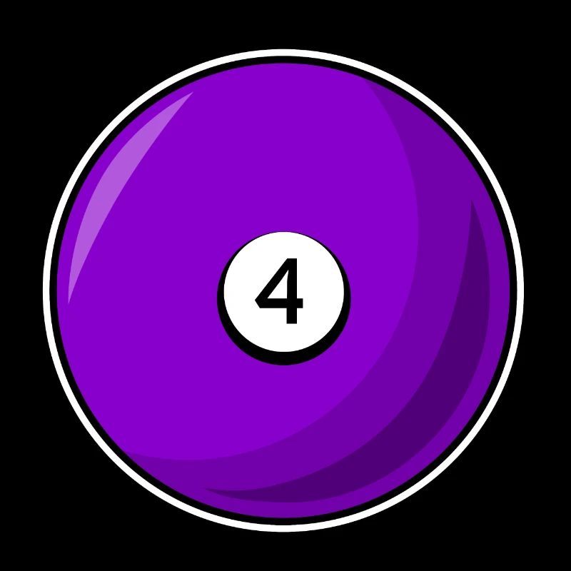 Billardkugel 4 violett Billard vier