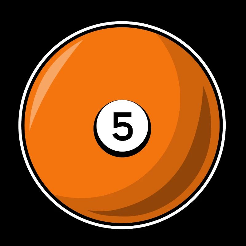Boule de billard 5 Billard orange Cinq