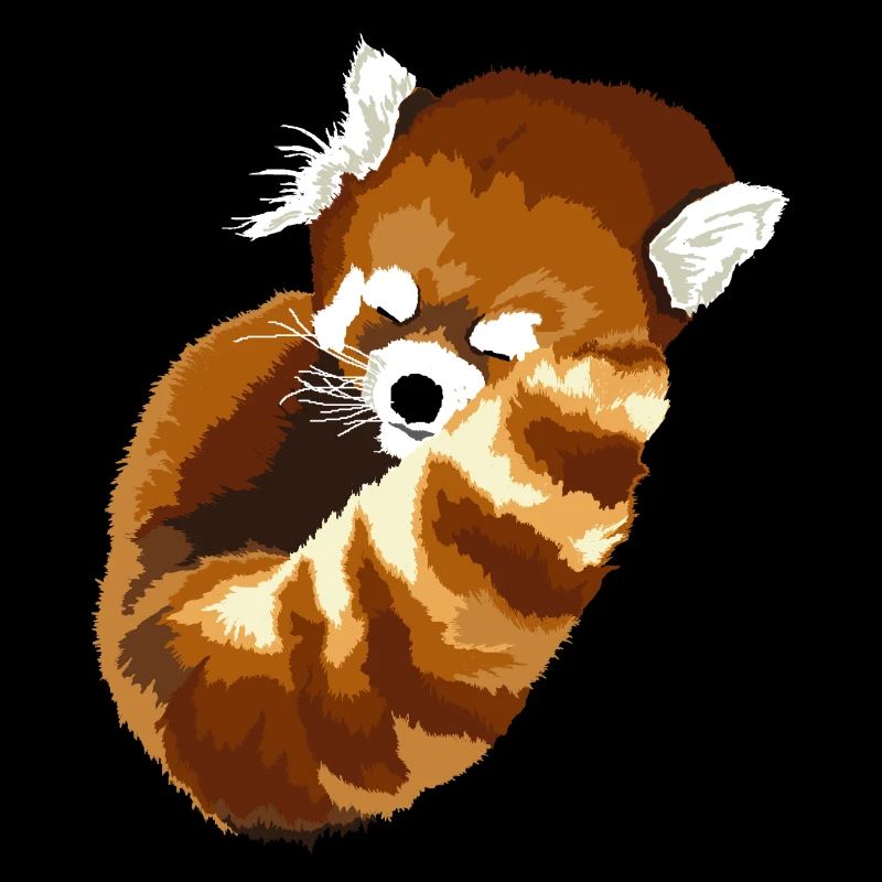 Schlafender roter Panda