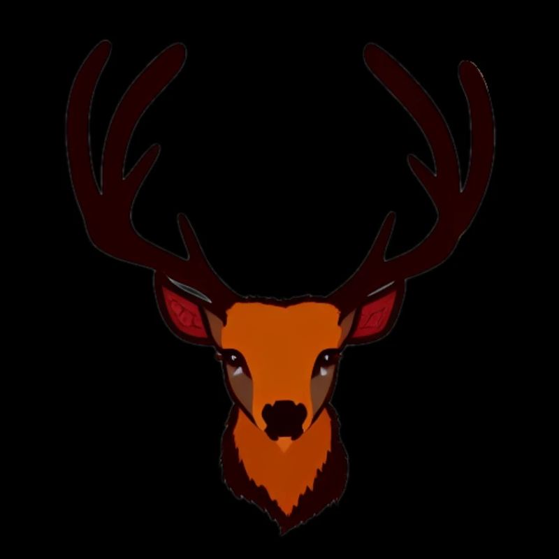 Hirschkopf im Herbst Hirsch Geweih Bock Reh Kitz