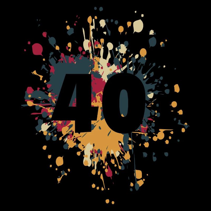 Number 40th Color Splash