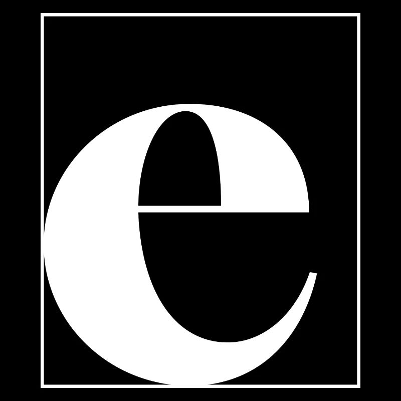 Letter alphabet e