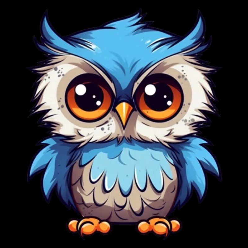 Süße Eule mit großen Kulleraugen