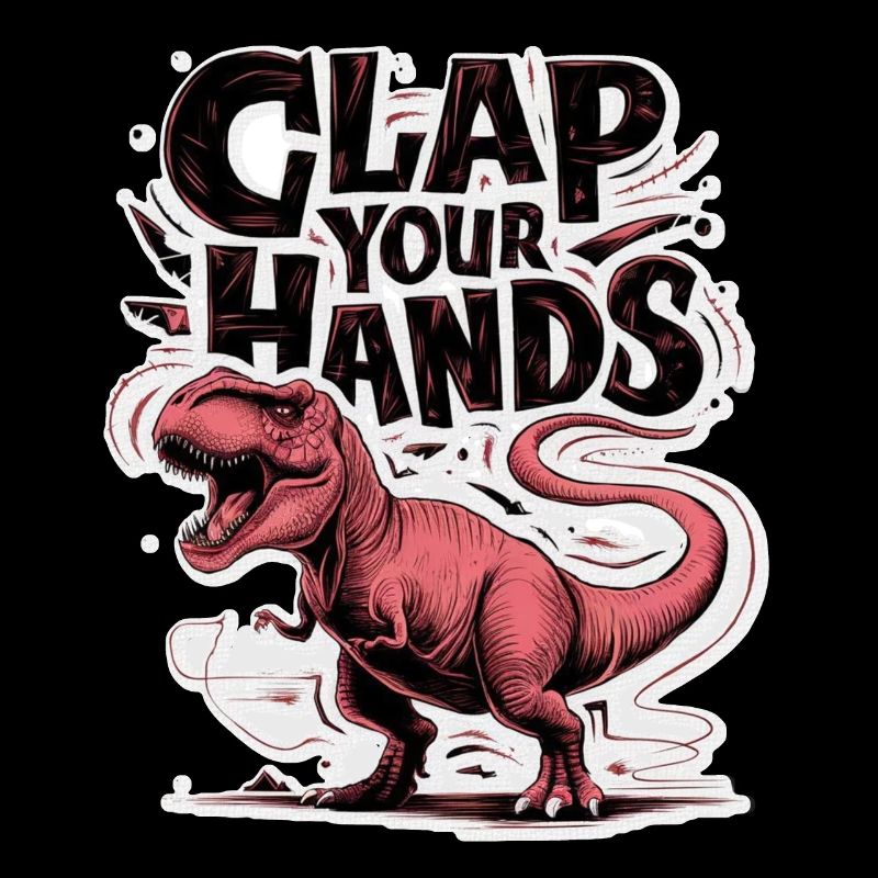 Dinosaur - clapping hands - humor