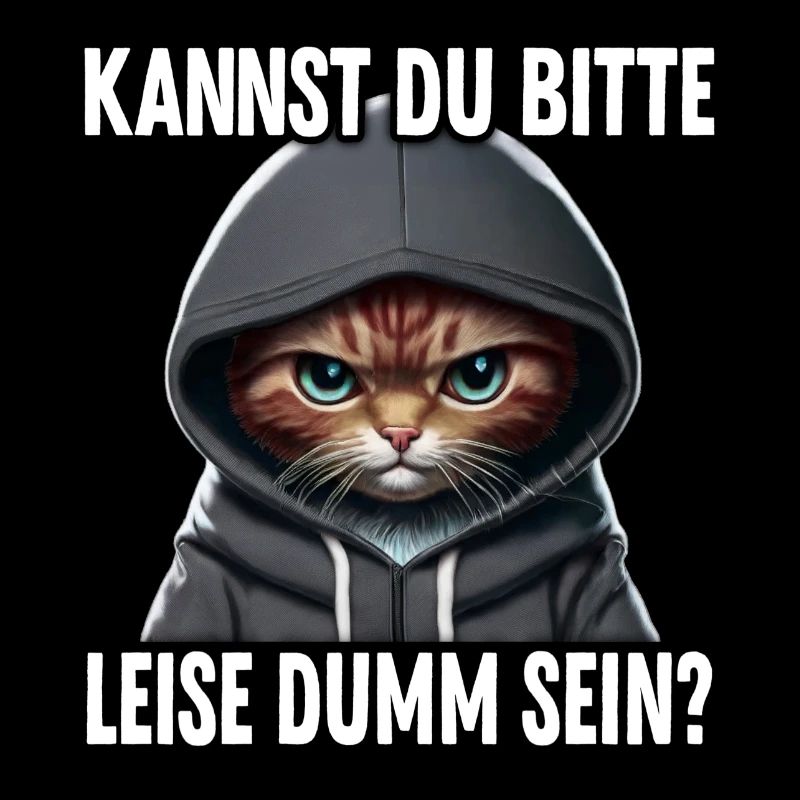 Spruch Lustig Katze Kannst du leise dumm sein?