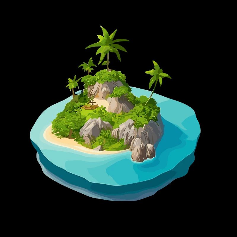 Insel vectorisiert