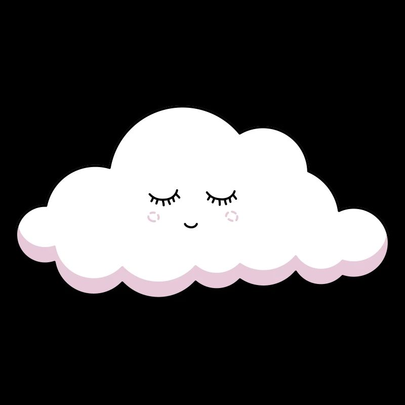 Schlaf Wolke mit Wimpern