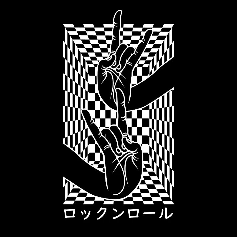 Japanische Hand On Chess mit Mudra Rock N Roll