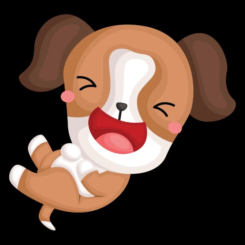 Chien mignon qui rit