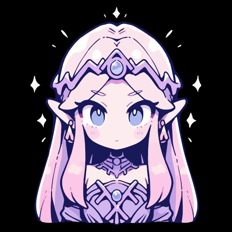 Princesse Chibi mignonne - Conception de conte de fées mignon