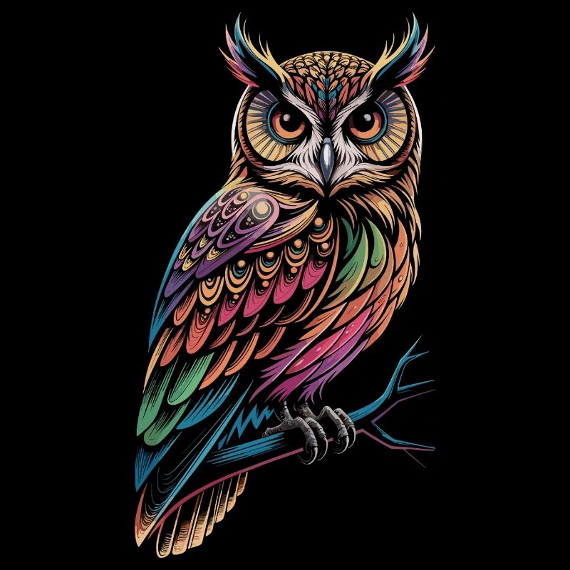 Bunte Eule – Mystisch & Farbig